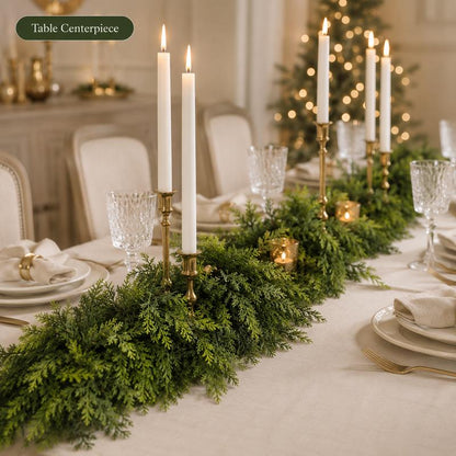 6FT Artificial Cedar Garland Realistic Greenery - 2Pcs